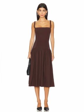 Weworewhat drop waist midi dress